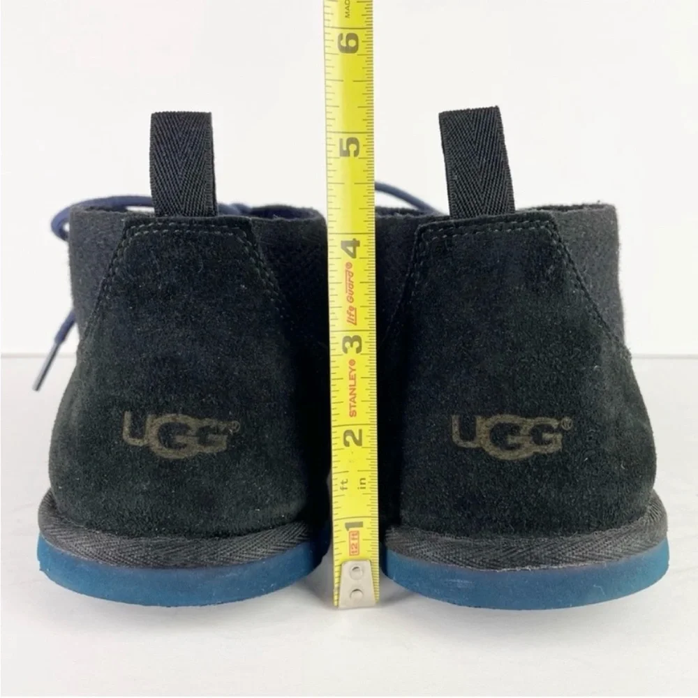 UGG Maksim Hyper Weave Black Wool Suede Lace Up Chukka Ankle Boot Shoes